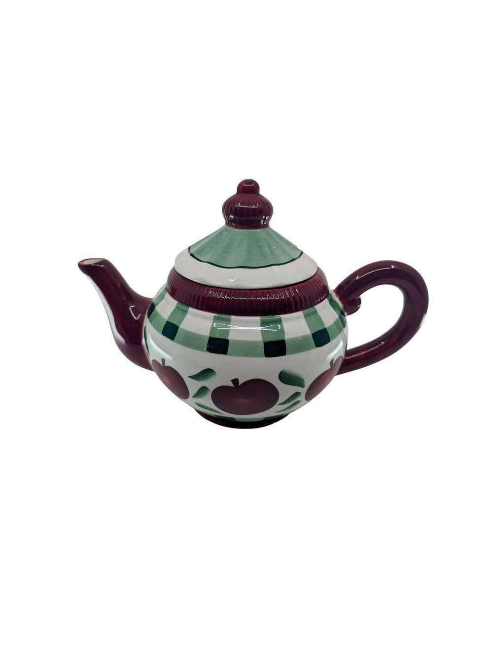 Vintage Young's Exclusive Candy Apple Ceramic Teapot 1999 - READ